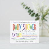 Colorful Baby Shower Invitation (Standing Front)