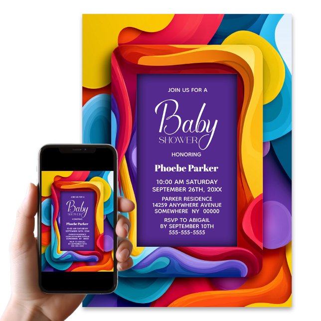 Colorful Baby Shower Invitation (Creator Uploaded)