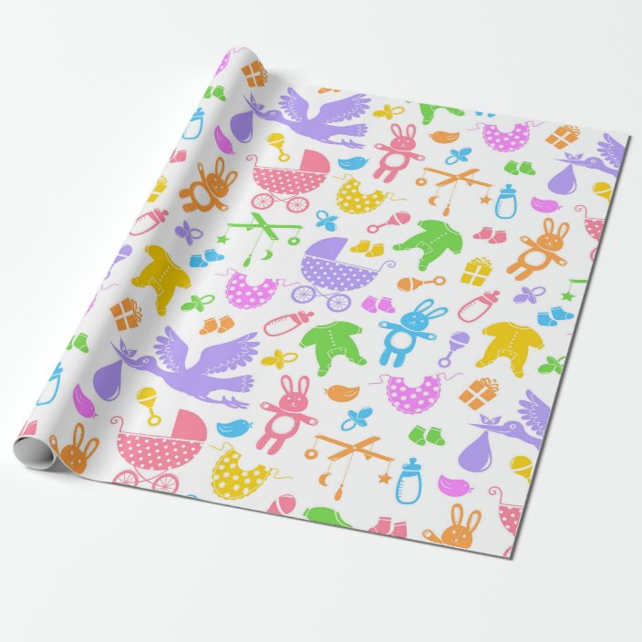 Colorful Baby Shower Wrapping Paper