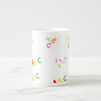 Colorful Back to School Art Design. Bone China Mug