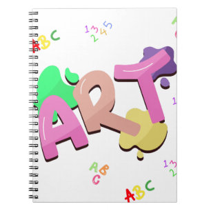 Colorful Back to School Art Design. Notebook