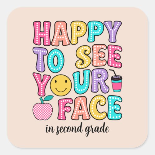 Colorful back to school class welcome stickers