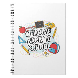Colorful Back to School Illustration Notebook