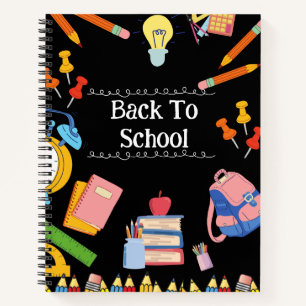 Colorful Back to School Notebook – Cute School Sup