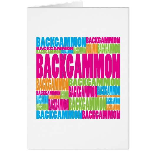 Colorful Backgammon Cards (Front)
