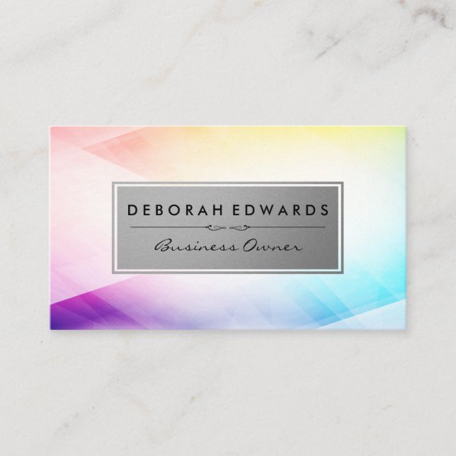 Colorful Background Abstract Modern Business Card (Front)