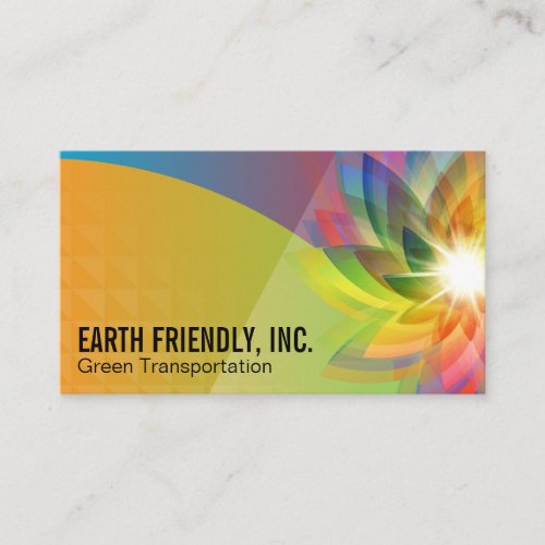 Colorful Background  Digital Flower Business Card