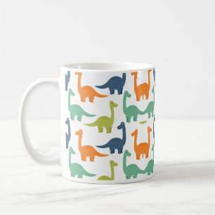 Colorful Background Dinosaurs Kids Coffee Mug