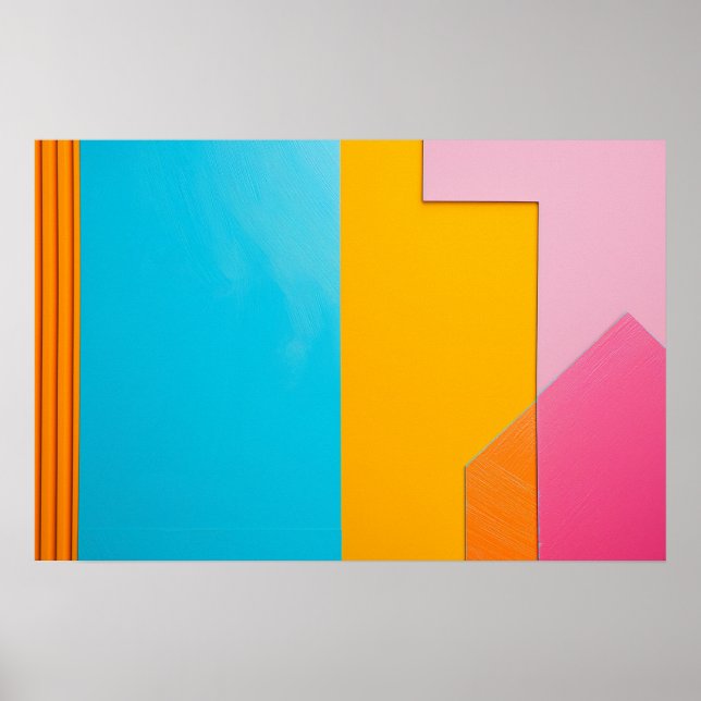 Colorful background of rectangles poster (Front)