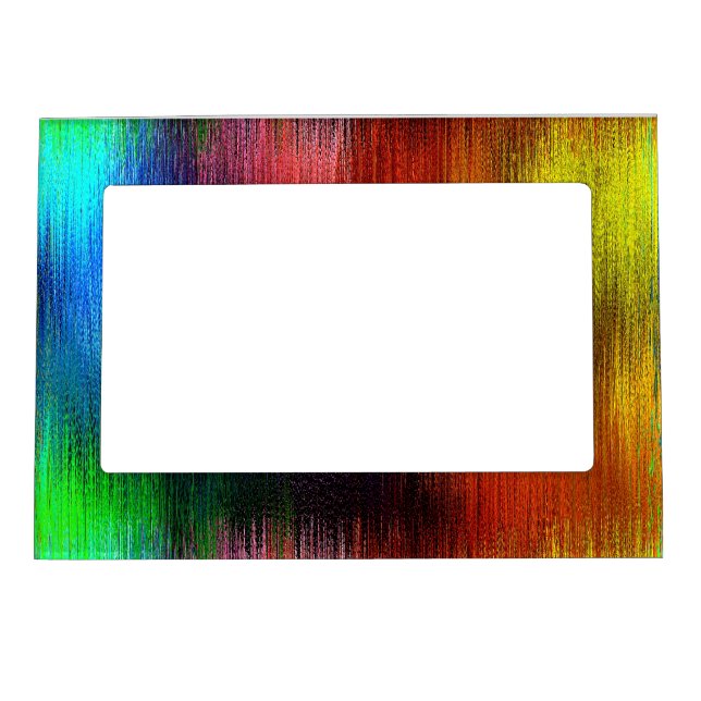 Colorful Background Pattern Magnetic Frame (Front)