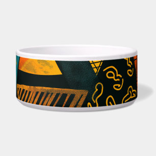 Colorful background with African motifs Bowl
