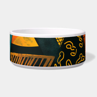Colorful background with African motifs Bowl
