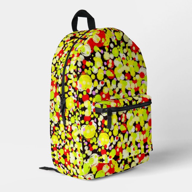 Colorful backpack with bubbles (Back Corner Left)