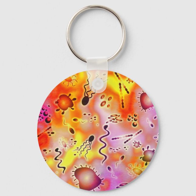 Colorful Bacteria Keychain (Front)