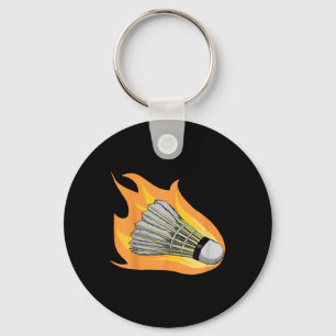 Colorful Badminton Shuttle Art Sports Keychain