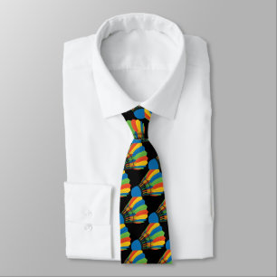 Colorful Badminton Shuttlecock Neck Tie