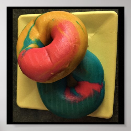 Colorful Bagels Photo Poster