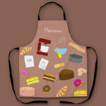 Colorful Baked Goods And Baking Utensils Apron