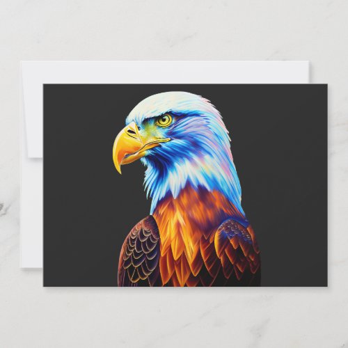 Colorful Bald Eagle Art   Save The Date