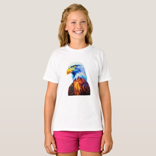 Colorful Bald Eagle Art T_Shirt