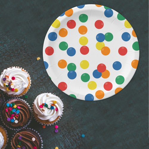 Colorful Ball Pattern Paper Plates