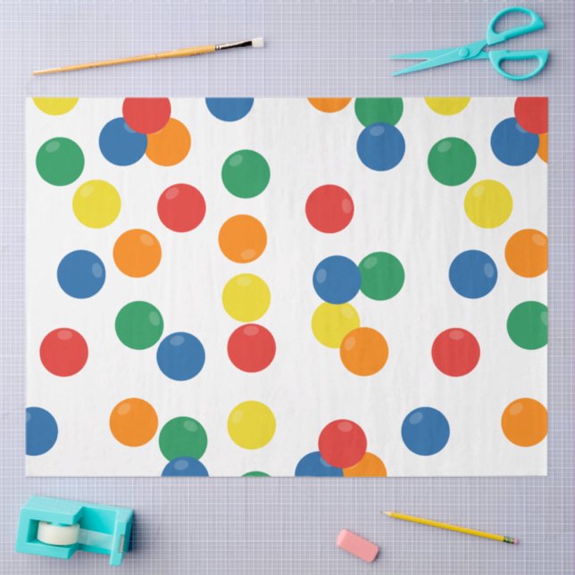 Colorful Ball Pattern Tissue Paper (Craft)
