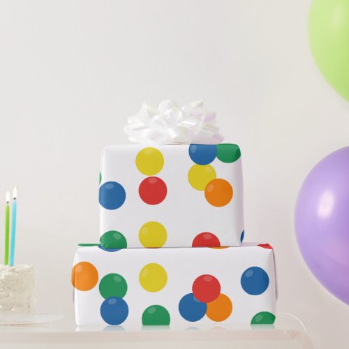 Colorful Ball Pattern Wrapping Paper