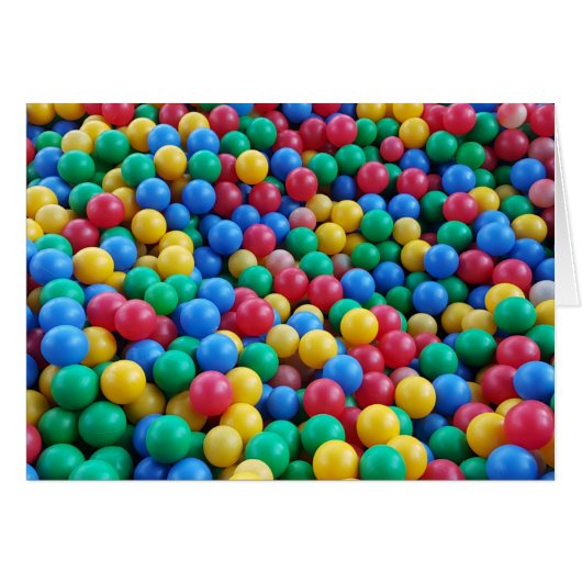 Colorful Ball Pit Balls Kids Play Cards (Front Horizontal)