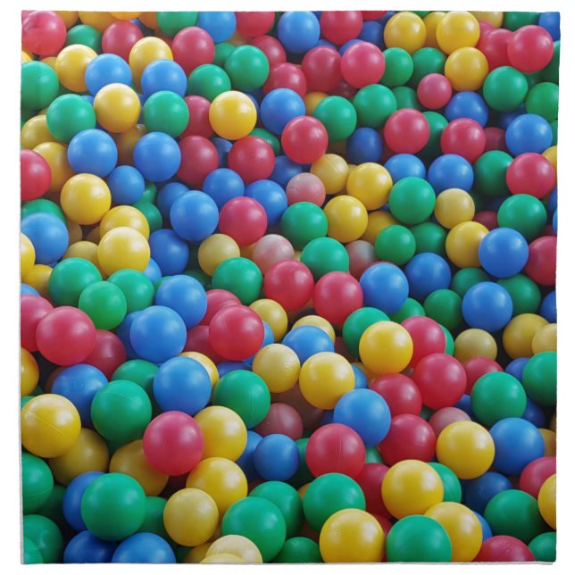 Colorful Ball Pit Balls Kids Play Napkin (Front)