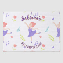 Colorful Ballerina Girls' Birthday Pattern