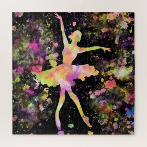 Colorful Ballerina Jigsaw Puzzle _ Ballet Dancer