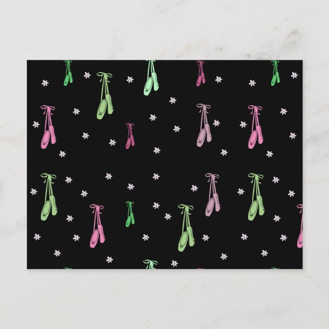 Colorful Ballet Pattern Postcard (Front)