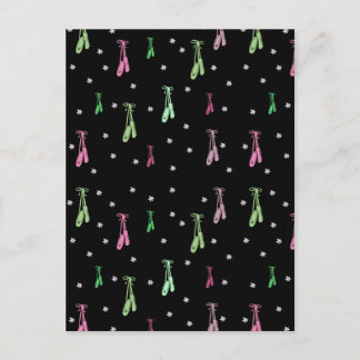 Colorful Ballet Pattern Postcard