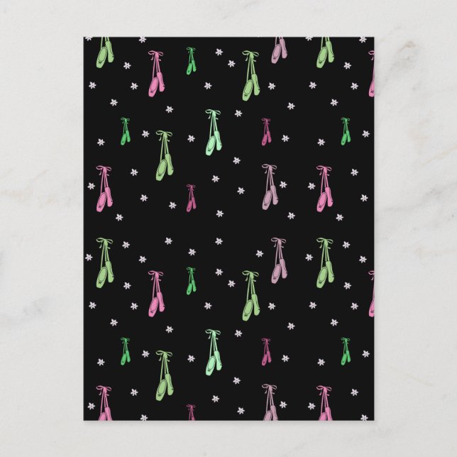 Colorful Ballet Pattern Postcard (Front)
