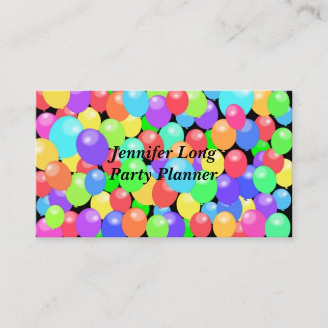 Colorful Balloon Abstract  Business Card (Front)