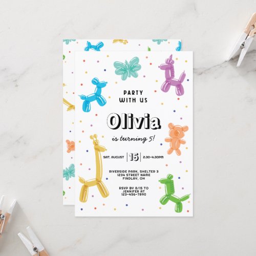 Colorful Balloon Animals Birthday Party, Any Age