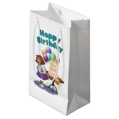 Colorful Balloon Birthday Girl Small Gift Bag
