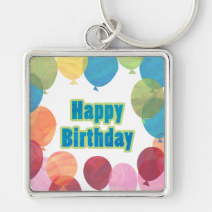 Colorful Balloon Birthday Keychain