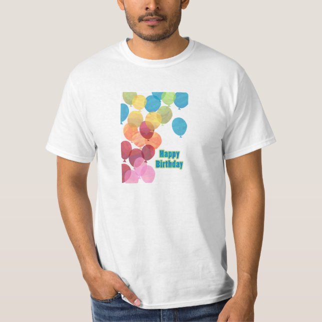 Colorful Balloon Birthday T-Shirt (Front)