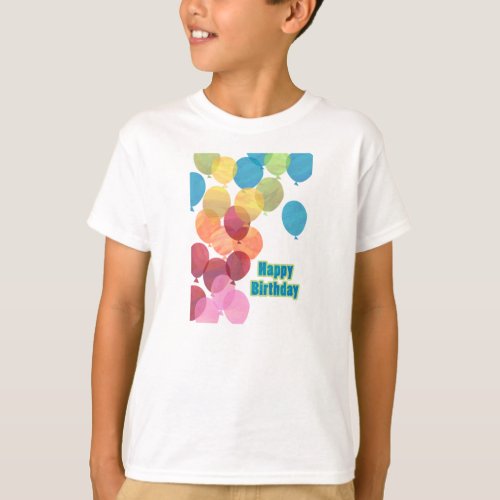 Colorful Balloon Birthday T_Shirt