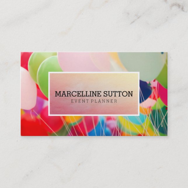 Colorful Balloon Business Card (Front)