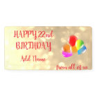 Colorful balloon design Happy 22nd Birthday