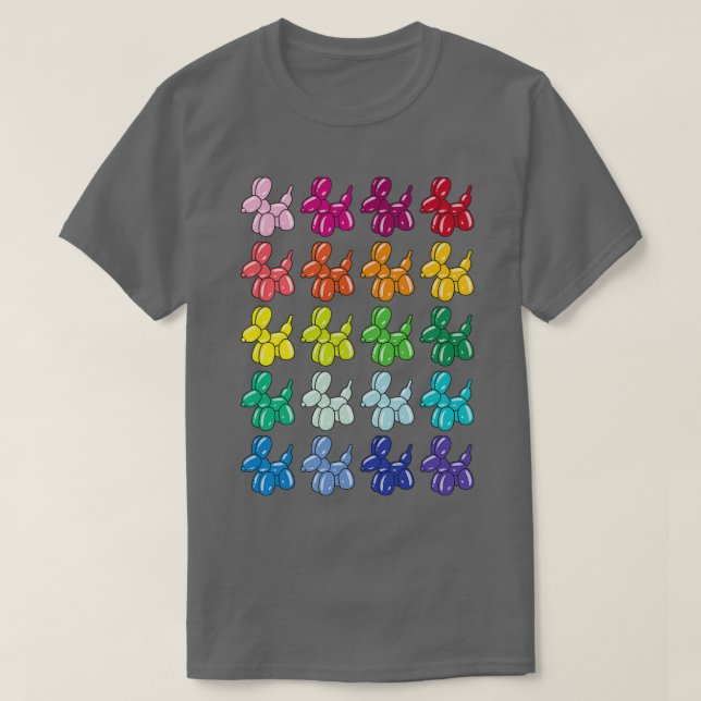 Colorful Balloon Dog  T-Shirt (Design Front)