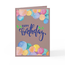 Colorful Balloon Happy Birthday Greeting Card