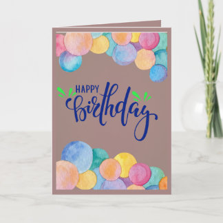 Colorful Balloon Happy Birthday Greeting Card