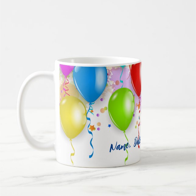 Colorful Balloon Mug - Customizable! (Left)