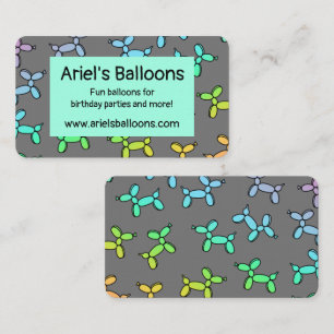 Colorful Balloon Twister Business Card