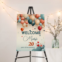 Colorful Balloon Welcome Foam Core Board Poster