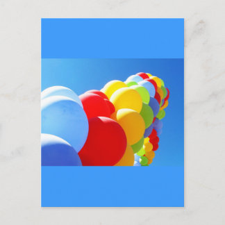 Colorful Balloon World Postcard