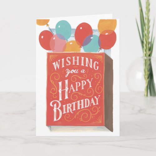 Colorful Balloons and A Match Box Birthday Card